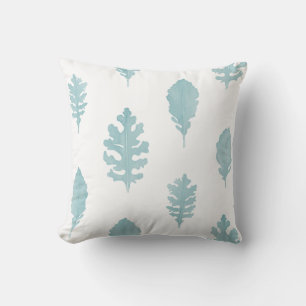 Boho Botanical Blue Floral Throw Kissen