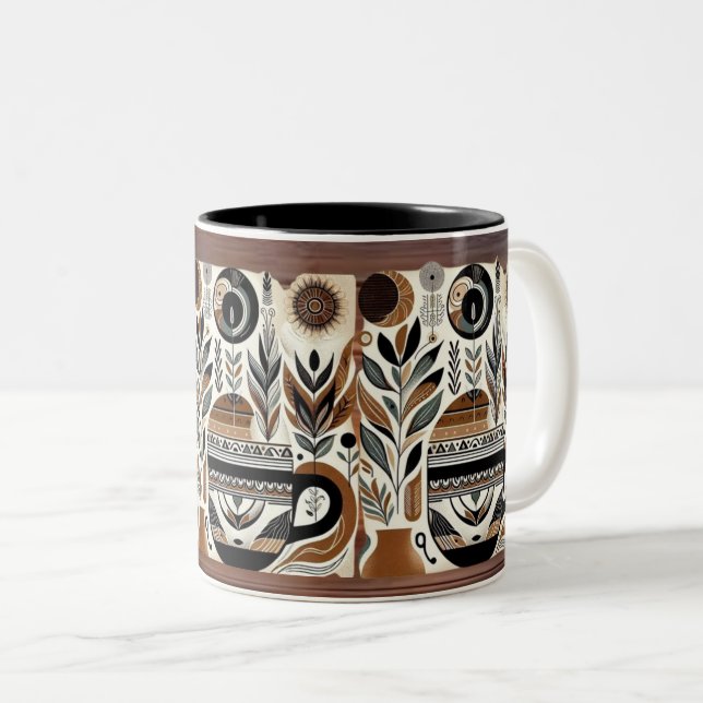 Boho Botanical Coffee Tasse (VorderseiteRechts)