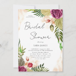 Boho-Botanical Elegance Bridal Shower Invitation Einladung