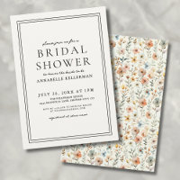 Boho Botanical Elegante Wildblume Brautparty