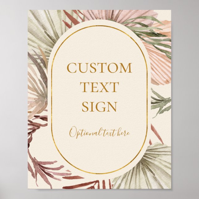 Boho Botanical | Elfenbein Karten & Geschenke Indi Poster (Vorne)
