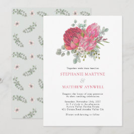 Boho Botanical Floral Eukalyptus Wedding Einladung
