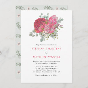 Boho Botanical Floral Eukalyptus Wedding Einladung