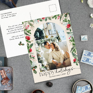 Boho Botanical Foliage Arch 1 Foto Postkarte