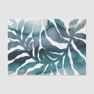 Boho Botanical Kelp Monogram Aquarell Matisse Seidenpapier