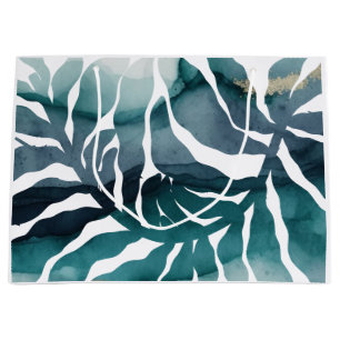 Boho Botanical Kelp Pflanze Watercolor Matisse Große Geschenktüte