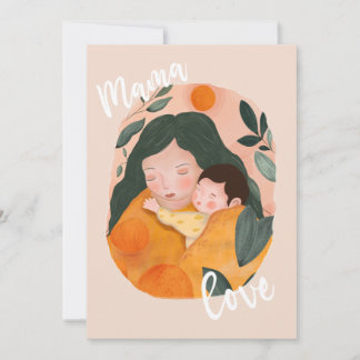 Boho Botanical Mother & Baby Shower Invitation Einladung