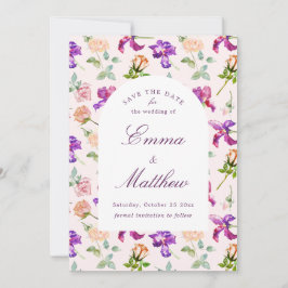 Boho Botanical Romance QR Save The Date
