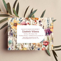 Boho Botanical Watercolor Wildblumen Babydusche