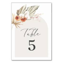Boho Botanical Wedding Tischnummer