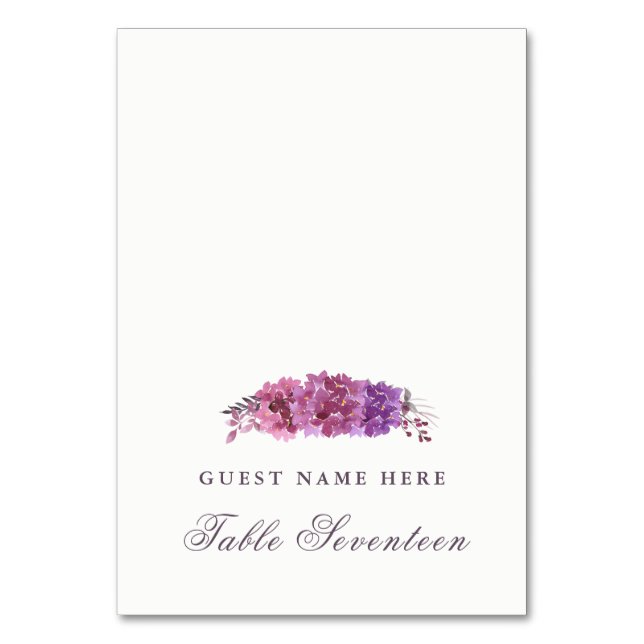 Boho Botanicals Escort Cards Tischnummer (Vorderseite)