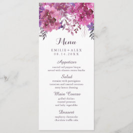 Boho Botanicals Wedding Menu Menükarte