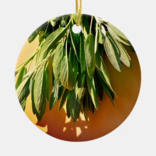 Boho-Botanik-Kräuterblätter Keramik Ornament