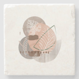 Boho-Botanik-Mid-Century-Neutrales-Hausdekor Steinuntersetzer