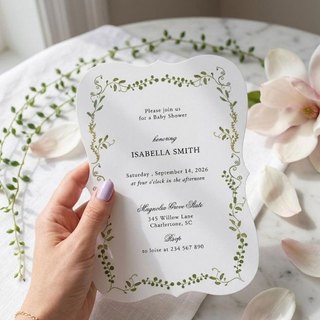 Boho-Botanische-Baby-Party Einladung (Von Creator hochgeladen)