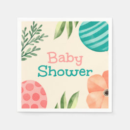Boho-Botanische Babyparty Serviette