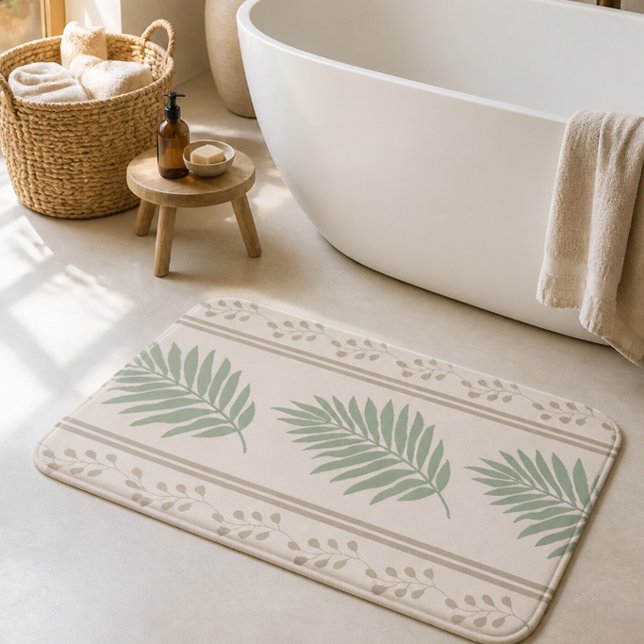 Boho botanische Badematte (Von Creator hochgeladen)