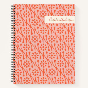 Boho Botanische Blume in rosa Personalisiert Notizbuch