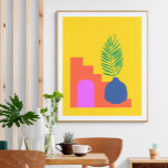 Boho botanische Gebilde in leuchtend gelb Poster<br><div class="desc">Boho botanische Gebilde in leuchtend gelben Poster</div>