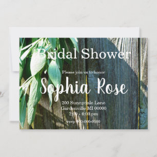 Boho botanische Kräuter verlasse rustikales Barnho Einladung