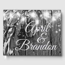 Boho botanische Kräuter verlasse rustikales Barnho Gästebuch