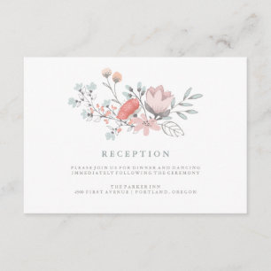 Boho-Botanische-Rusticale-Hochzeitsempfang in Kora Begleitkarte