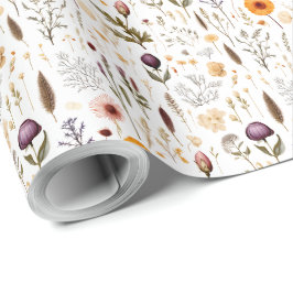 Boho Botanische Vintage Blume Muster Geschenkpapier