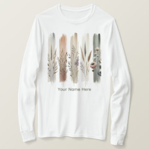 Boho Botanische Wildblumen T-Shirt