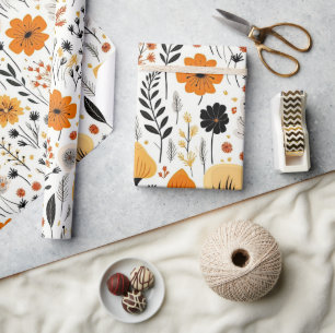 Boho Botanischer Blumenkohl Geschenkpapier