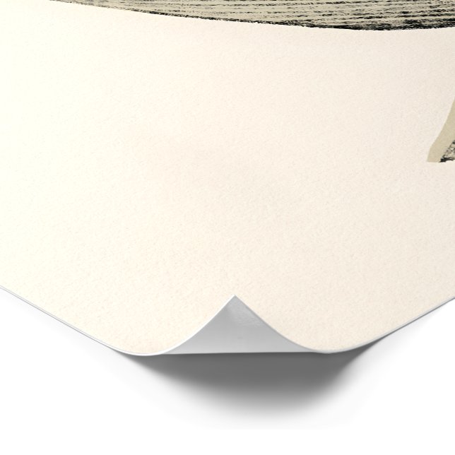 Boho Botanischer Garten - Neutrale Blumendarstellu Poster (Ecke)