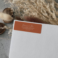 Boho Botanischer Herbst-Rücksendeadresse