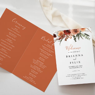 Boho Botanischer Herbstblütenhochzeit Programm