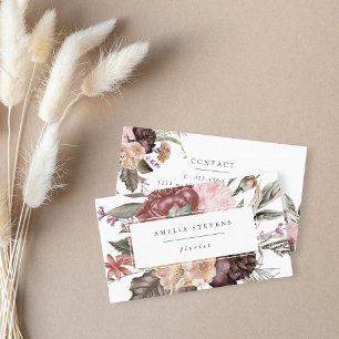 Boho Bouquet Florist Geschäftskarte Visitenkarte