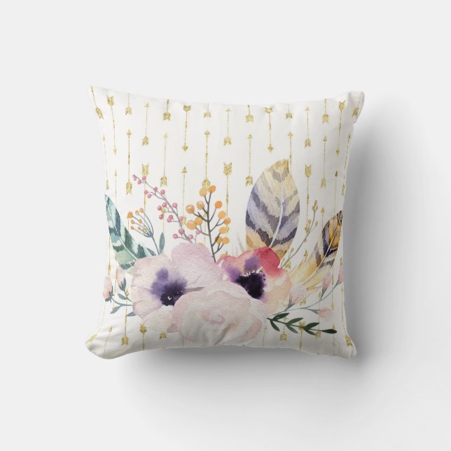 Boho Bouquet Kissen (Vorderseite)