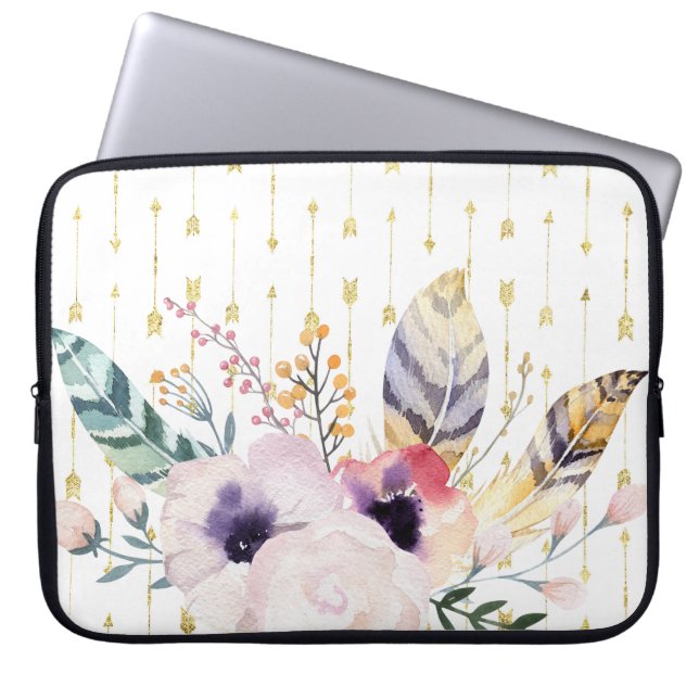 Boho Bouquet Laptopschutzhülle (Vorderseite)