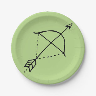 Boho Bow Doodle Pappteller
