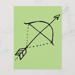 Boho Bow Doodle Postkarte