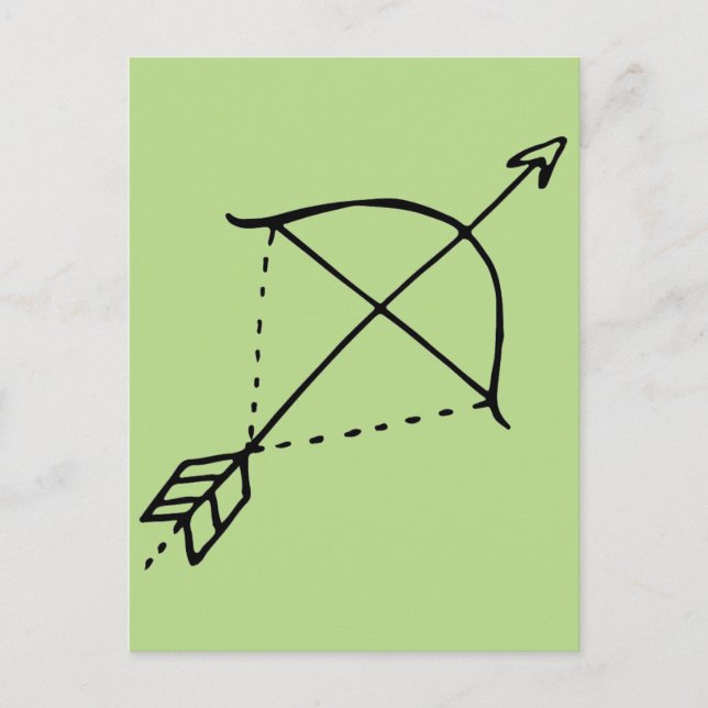 Boho Bow Doodle Postkarte (Vorderseite)