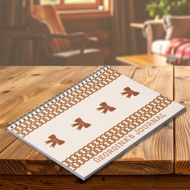 Boho Bows Journal Notebook - Earthtones Notizblock (Boho Bows Journal Notebook - Earthtones)