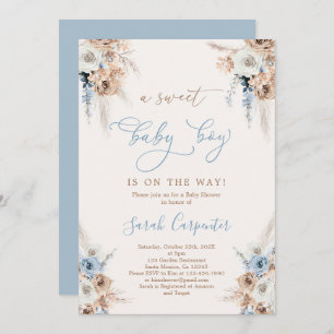 Boho Boy Baby Shower Einladung