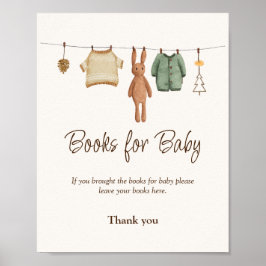 Boho Boy Clothes Kinderdusche Bücher für Babysigna Poster