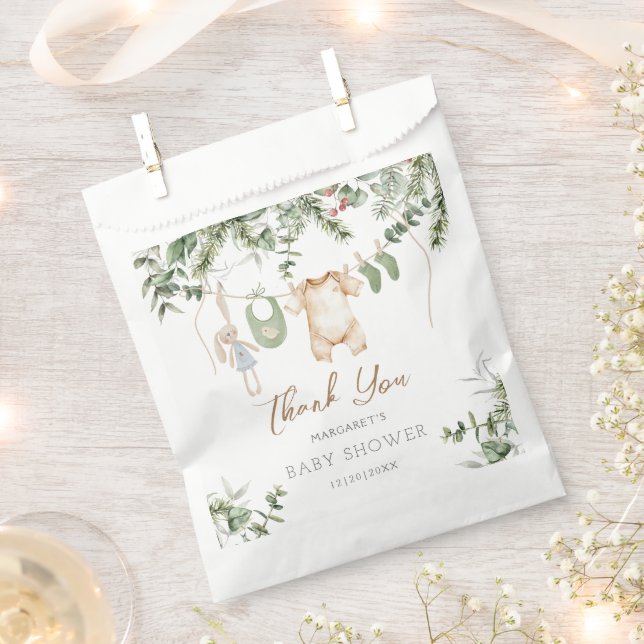 Boho Boy Winter Baby Dusche Danke Geschenktütchen (Ausgeschnitten)