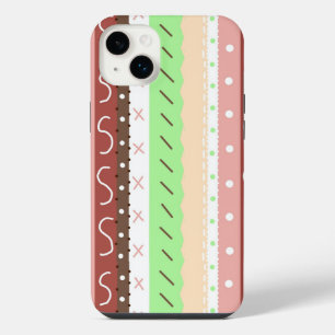 Boho Braun, Burgund, Grün und Mauve Whimsical iPhone 14 Plus Hülle