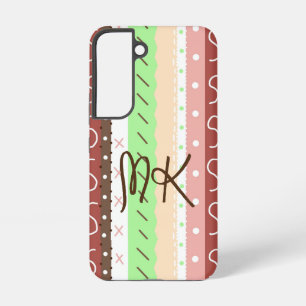 Boho Braun, Burgund, Grün und Mauve Whimsical Samsung Galaxy Hülle