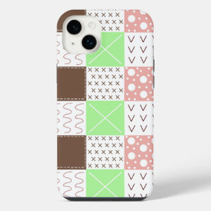 Boho Braun, Burgund, Grün und Mauve Whimsical Sp iPhone 14 Plus Hülle