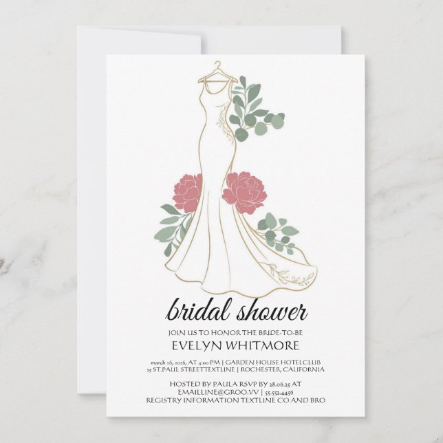 Boho-Brautkleid-Stilguide | Boho Chic-Hochzeit Einladung (Vorderseite)