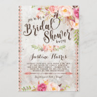 Boho Brautparty-Einladung