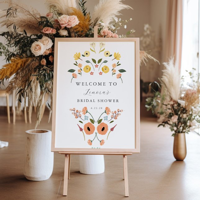 Boho Brautparty Floral Welcome Sign Poster (Von Creator hochgeladen)