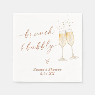 Boho Brautparty Napkins | Brunch & Bubbly Serviette