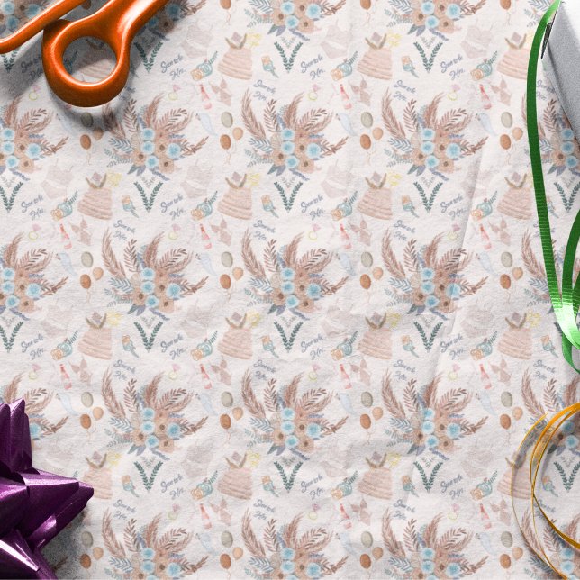 Boho Brautparty Pattern Seidenpapier (Von Creator hochgeladen)